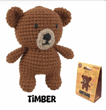 あみぐるみ 「୨୧RIBBON୨୧」 Timber the Bear (Amitami Crochet Kit) – Spun