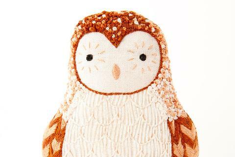 Barn Owl DIY Embroidered Doll Kit (Level 3)