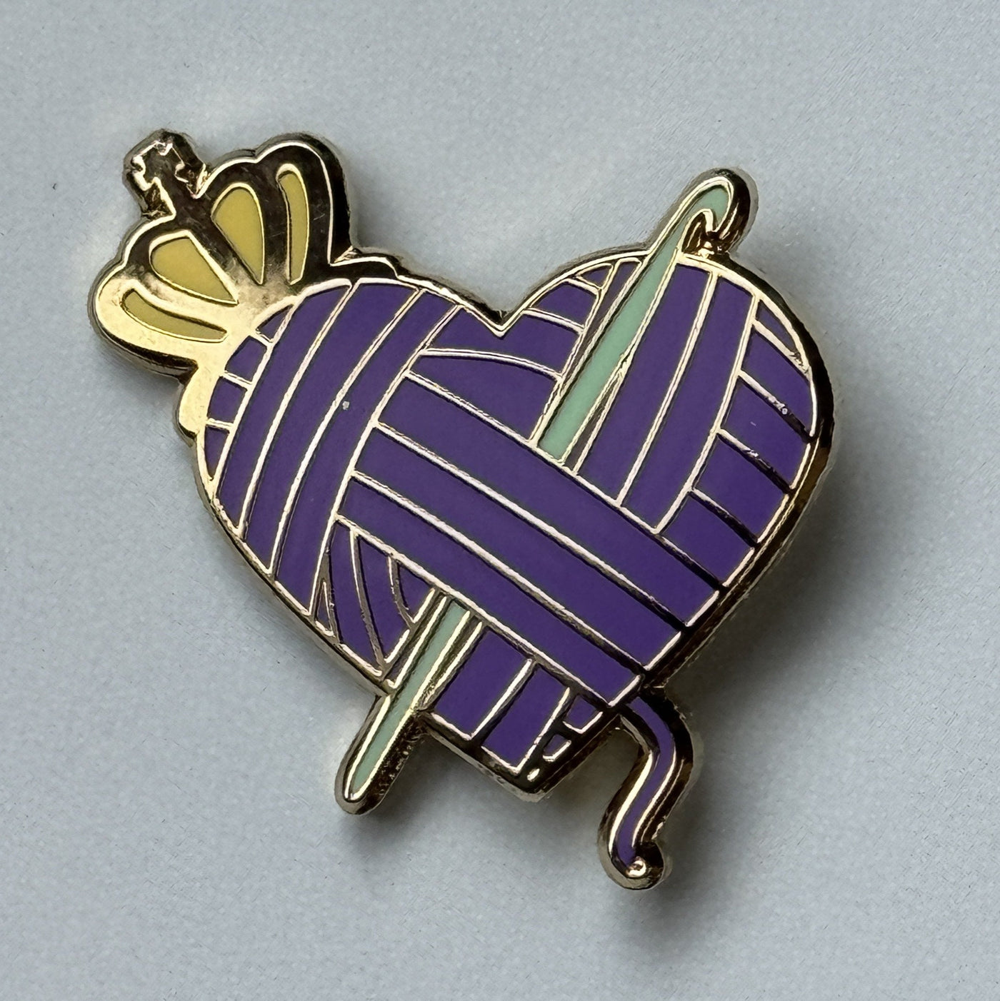 Purple Crochet Heart