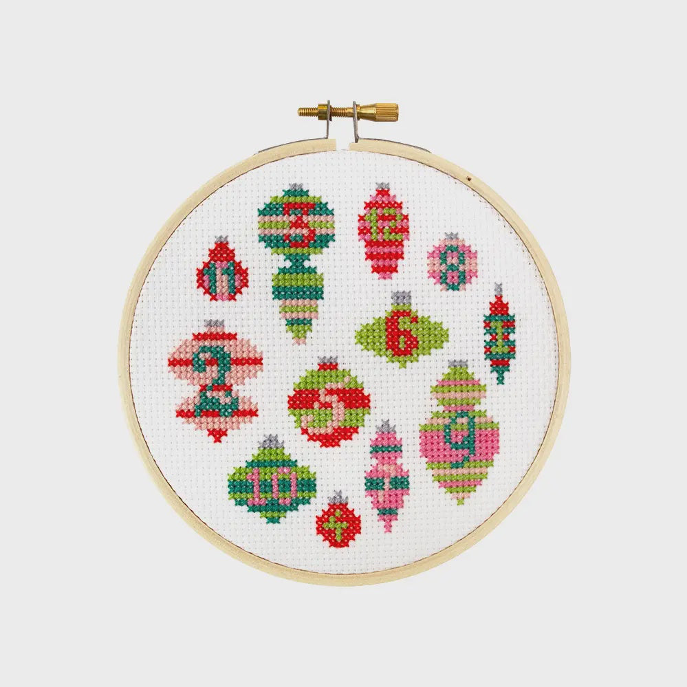 12 Days of Ornaments Counted Cross Stitch Kit