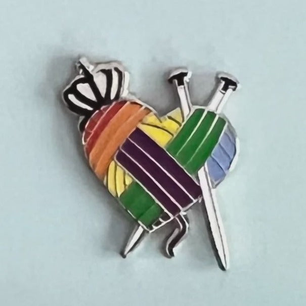 Rainbow Knit Heart