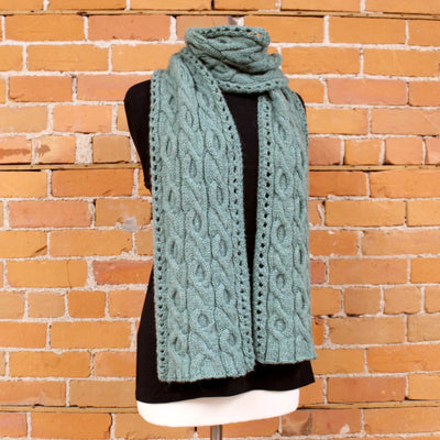 Soda Water Scarf designed by Thea Coleman and knit in Fibre Co. &Make Aran