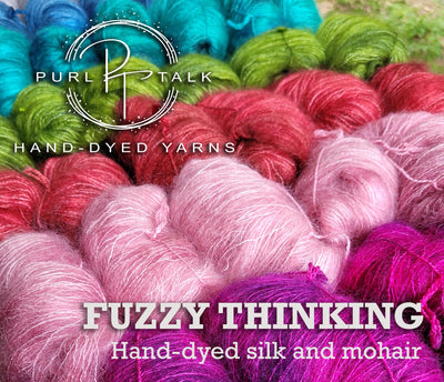 Fuzzy Thinking! A silk/mohair blend from Purl Talk