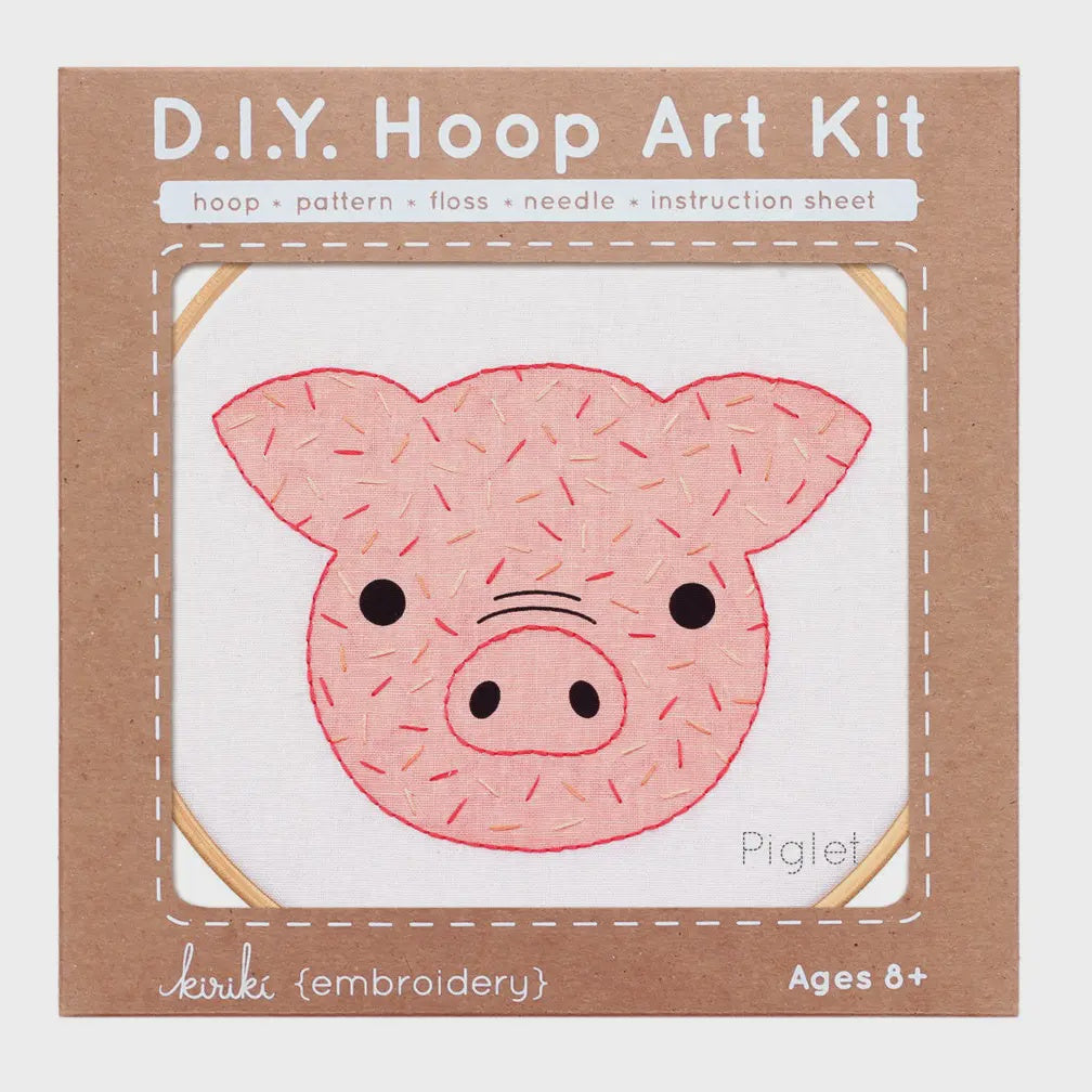 Piglet Beginner DIY Hoop Art Kit