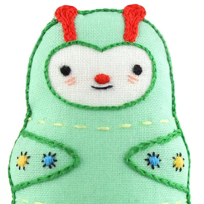 Caterpillar DIY Embroidered Doll Kit (Kiriki, Level 1)