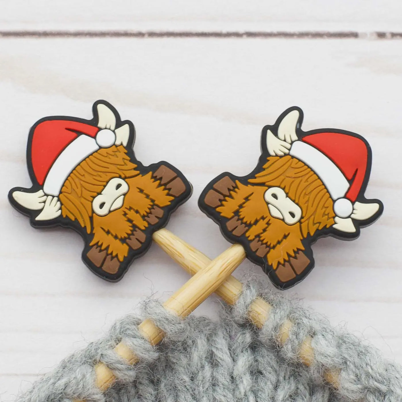 Holiday Highland Cow Stitch Stoppers
