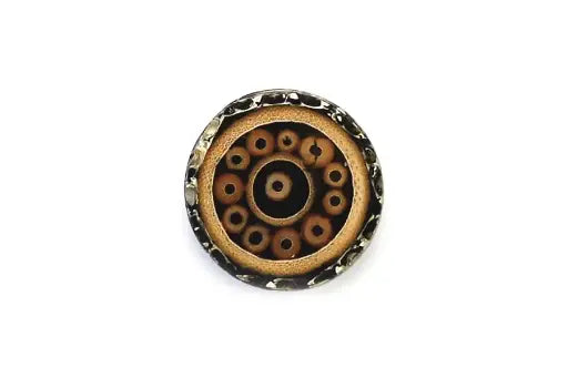 Natural Bamboo Bokal and Resin Buttons (32mm) BK06667W32