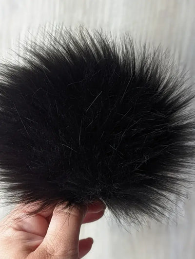 Faux Fur Detachable Pompoms (7")
