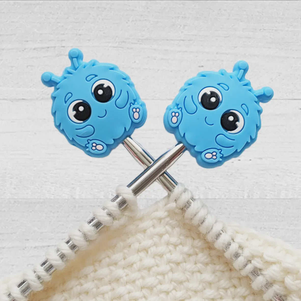 Blue Puffball Stitch Stoppers