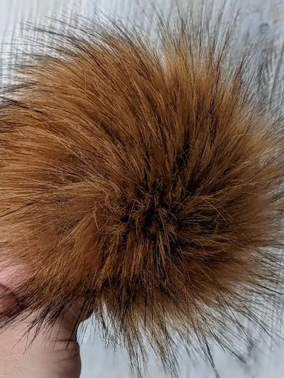 Faux Fur Detachable Pompoms (7")