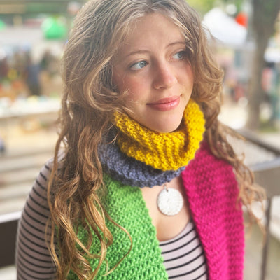 Bulky Block Scarf Kit, &Make Super Bulky (Knit)