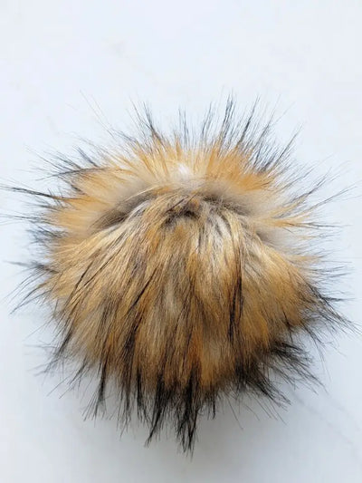 Faux Fur Detachable Pompoms (7")