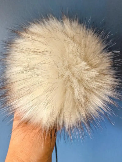 Faux Fur Detachable Pompoms (7")