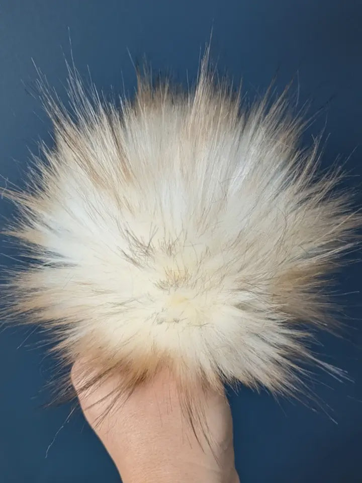 Faux Fur Detachable Pompoms (7")