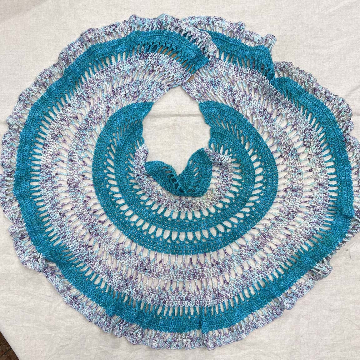 Sample: Crochet Ruffle Shawl