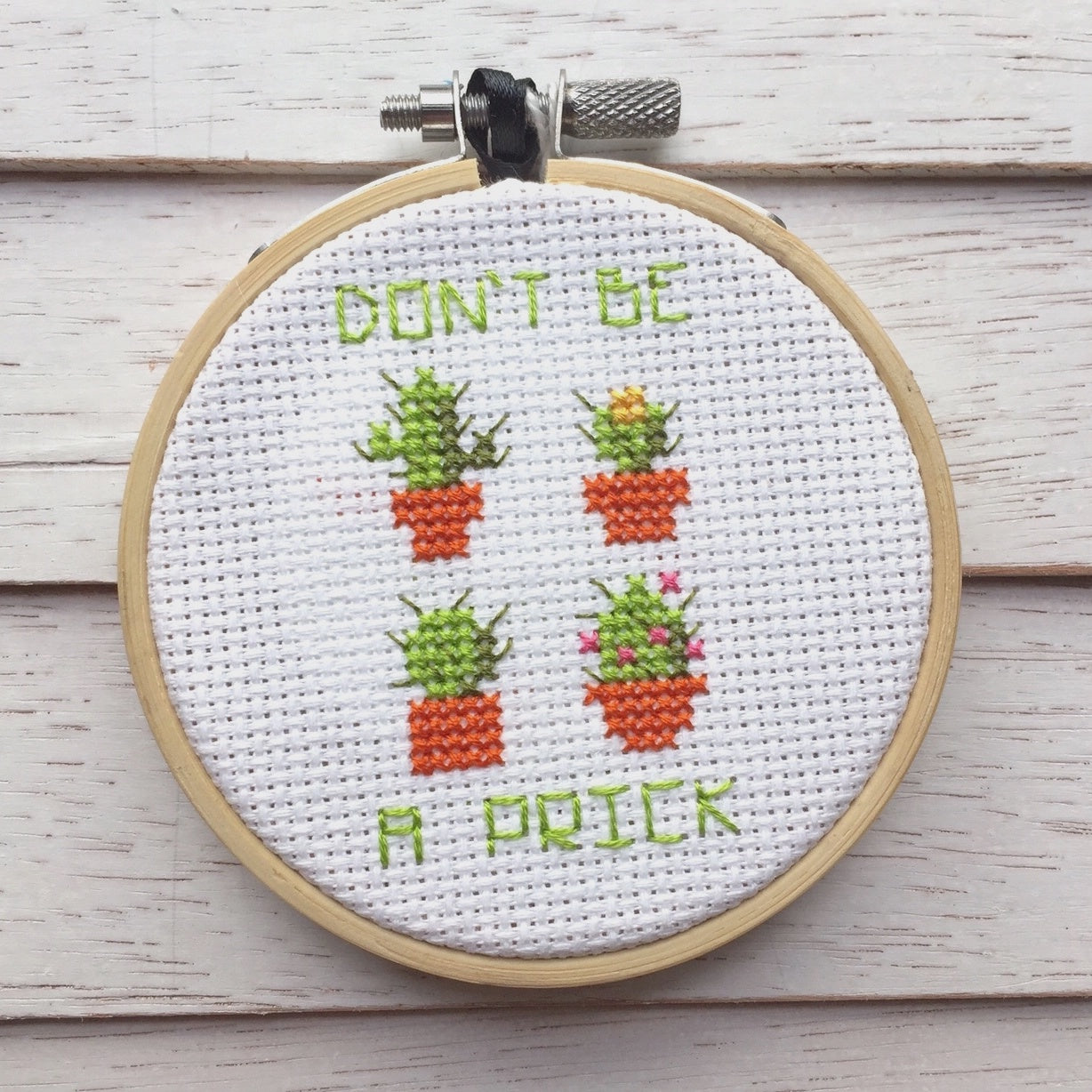 Don’t Be A Prick Counted Cross Stitch Kit