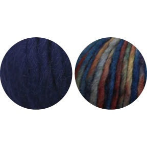 Double Split Color-Blocked Cowl Kit (Indigo Child/Stormy Era)