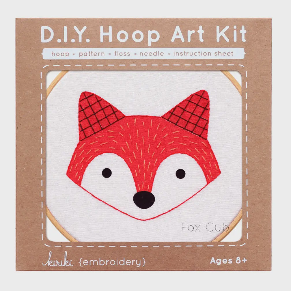 Fox Cub Beginner DIY Hoop Art Kit