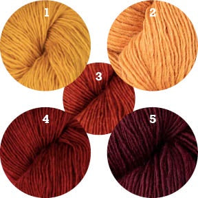 Glittering Snowscape Shawl Kit (Spun Gold/Ember Glow/Rusted Roof/Red Rock/Cranberry Compote)