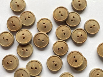 Wood Buttons with Rim (12mm)