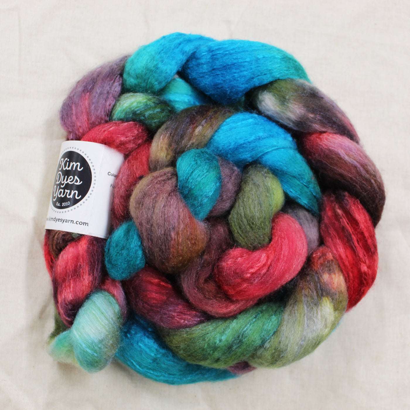 Kim Dyes Yarn BFL/Silk Combed Top