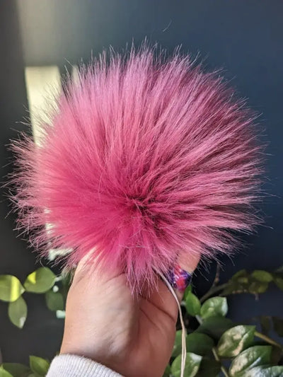 Faux Fur Detachable Pompoms (7")
