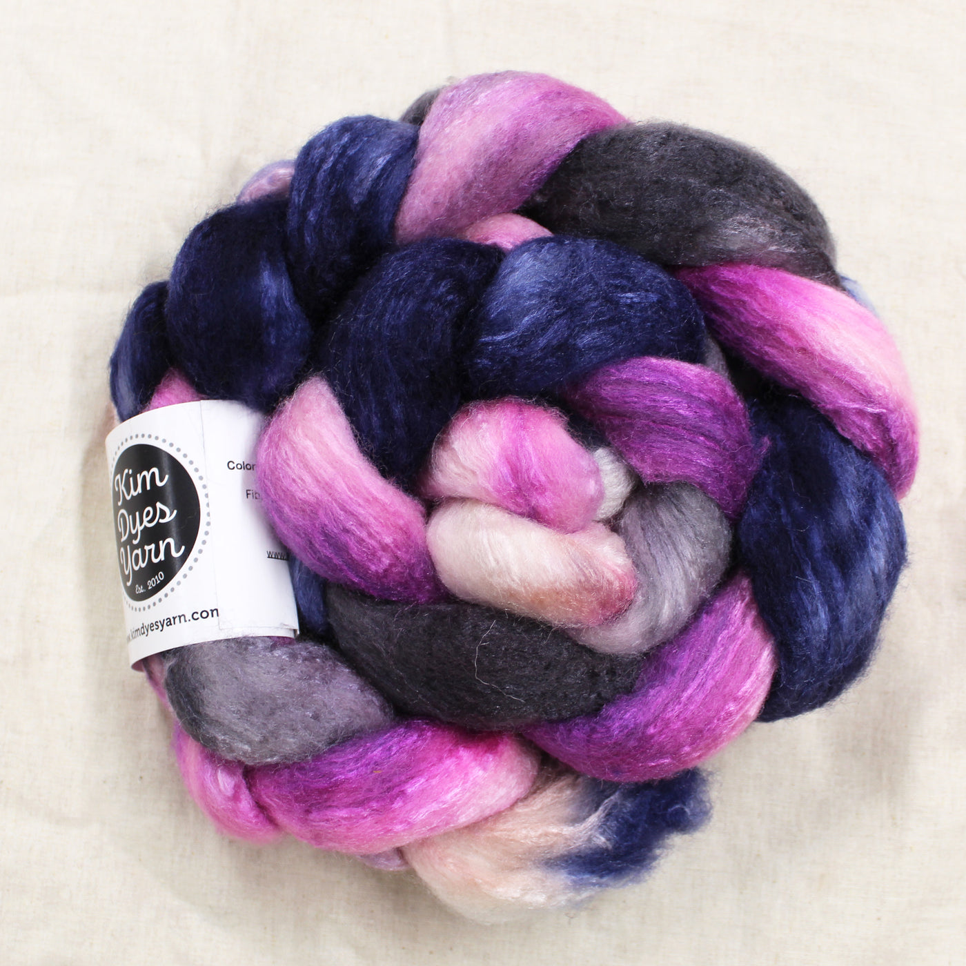 Kim Dyes Yarn BFL/Silk Combed Top