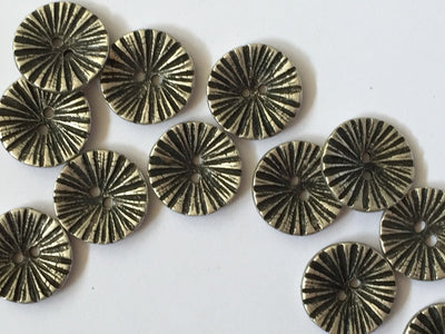 Metal Concave Starburst Buttons (15mm)