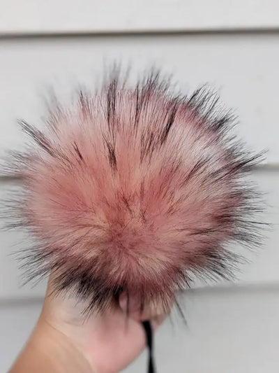 Faux Fur Detachable Pompoms (7")