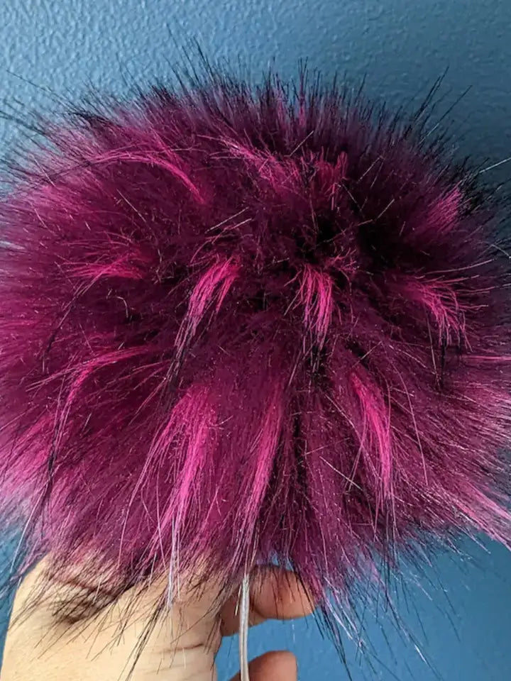 Faux Fur Detachable Pompoms (7")