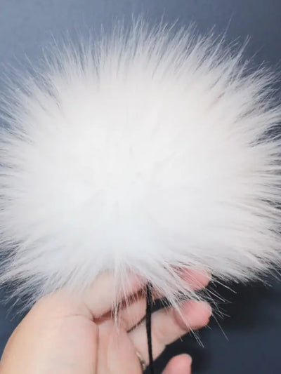 Faux Fur Detachable Pompoms (7")
