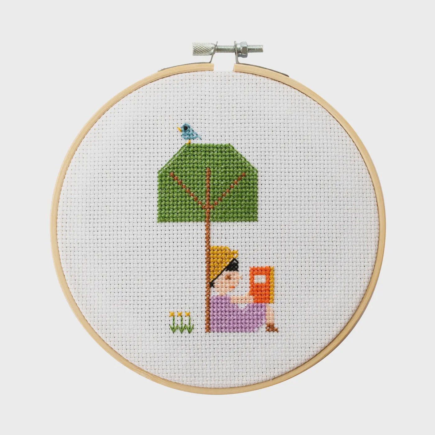 Reading Under A Tree Samantha Purdy Cross Stitch Kit