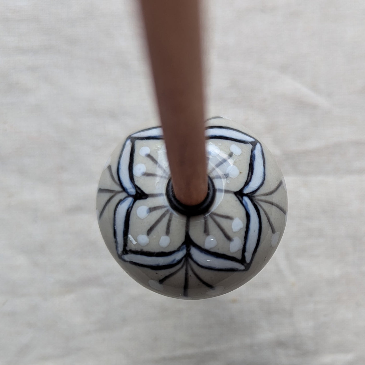 Support Spindle with Ceramic Whorl