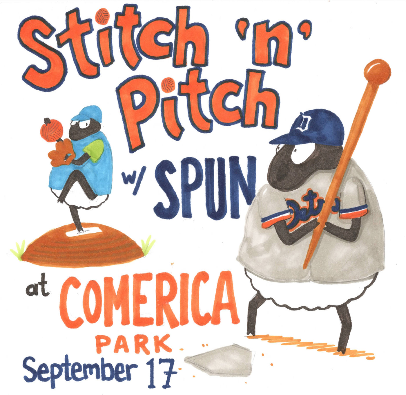 Stitch & Pitch with Spun at Comerica Park