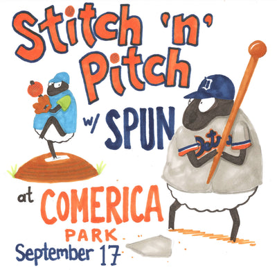Stitch & Pitch with Spun at Comerica Park