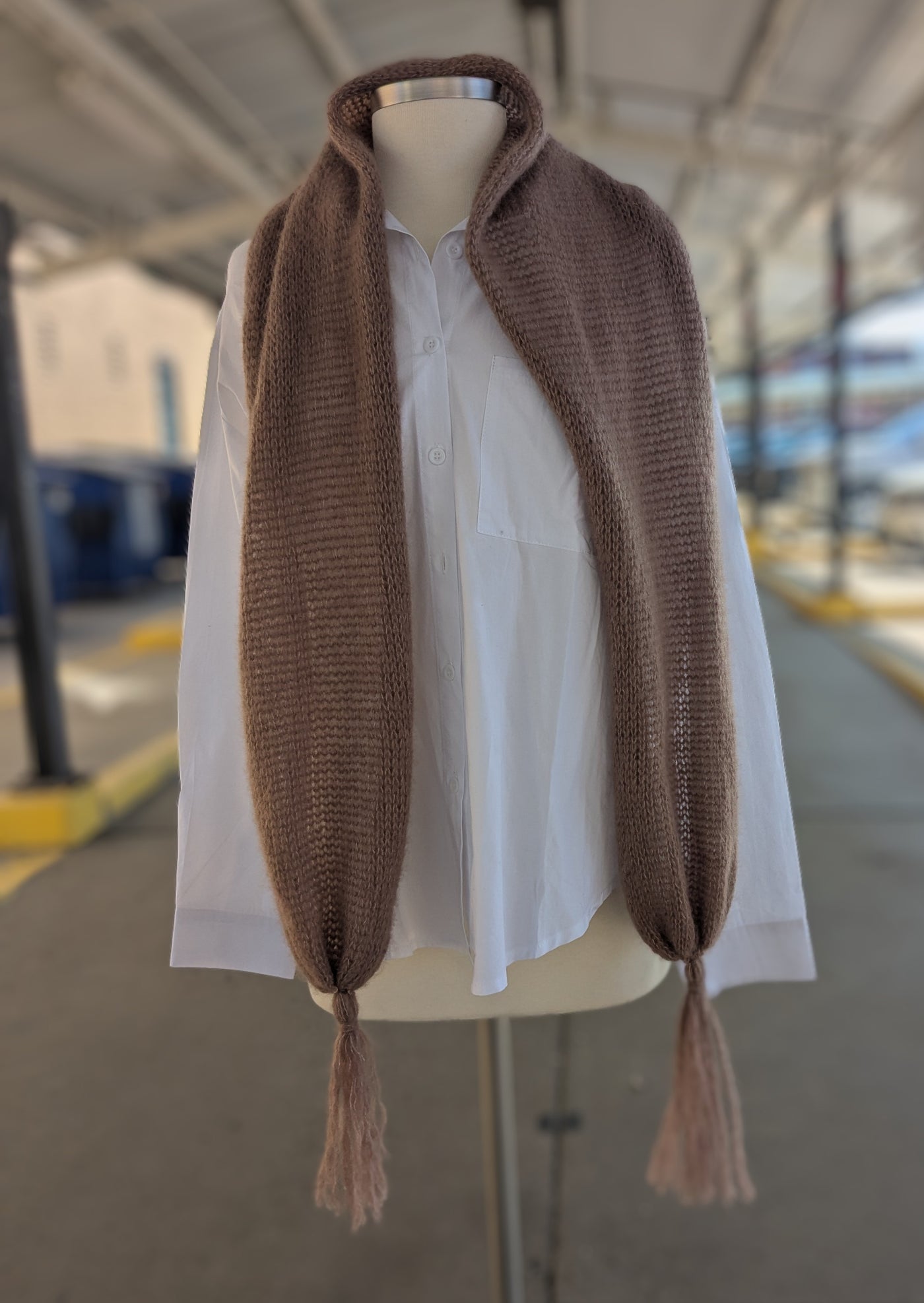 Sample: Super Kid Silk Scarf with Tassel