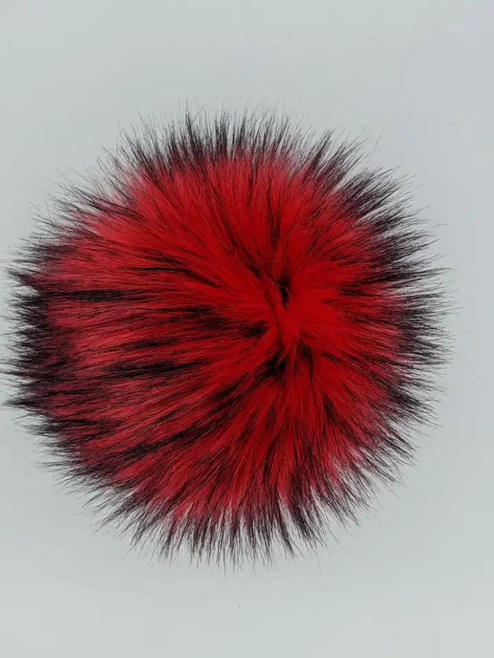 Faux Fur Detachable Pompoms (7")