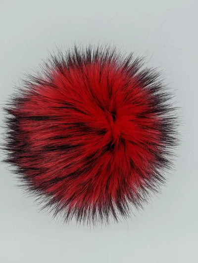 Faux Fur Detachable Pompoms (7")