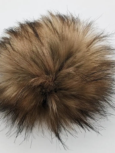 Faux Fur Detachable Pompoms (7")