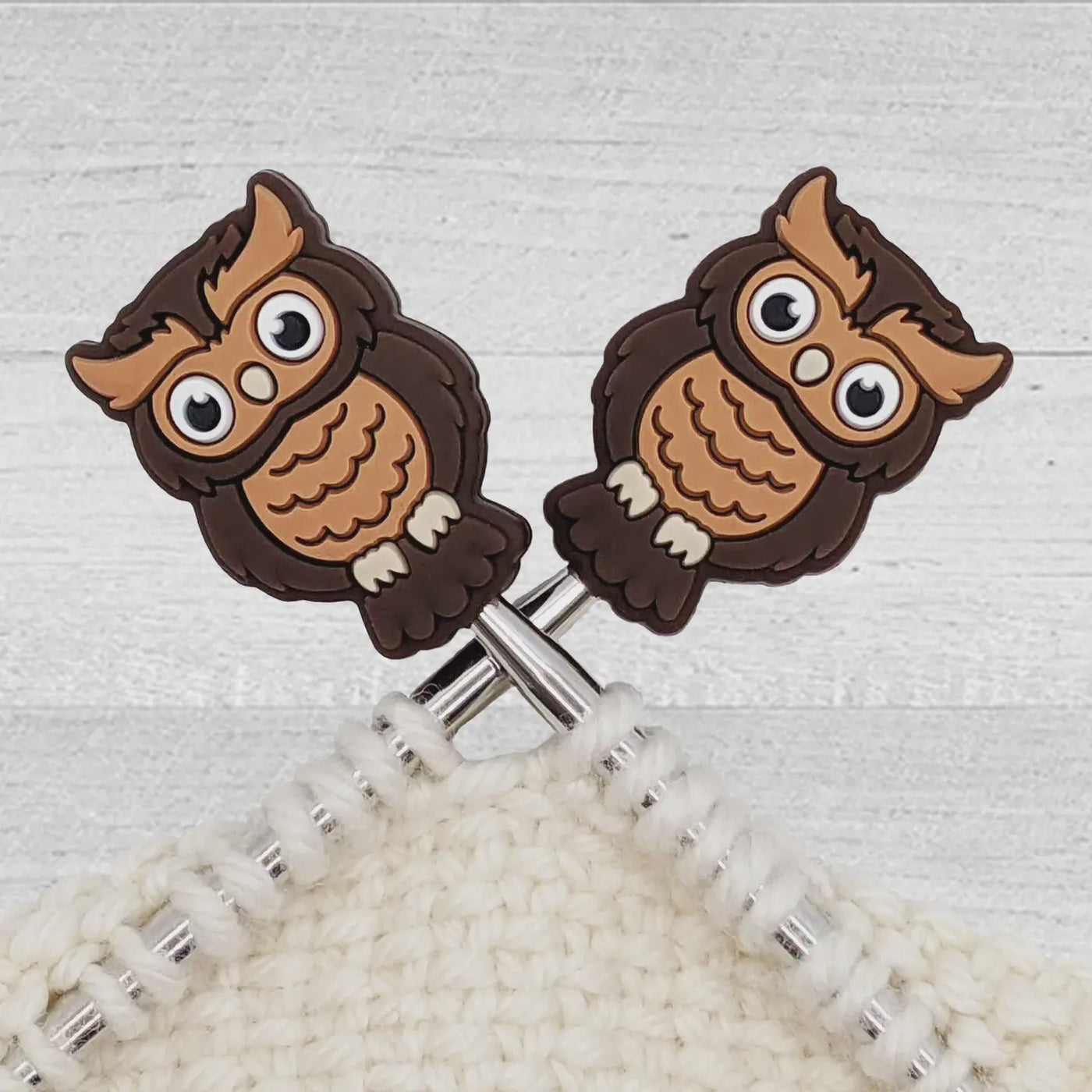 Wise Owls Stitch Stoppers (Brown)