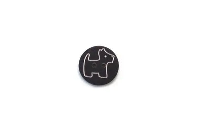 Plastic Scottie Dog Buttons (18mm)