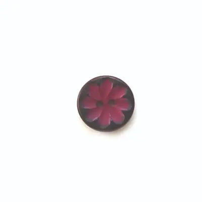 Plastic Groovy Flower Buttons (15mm)