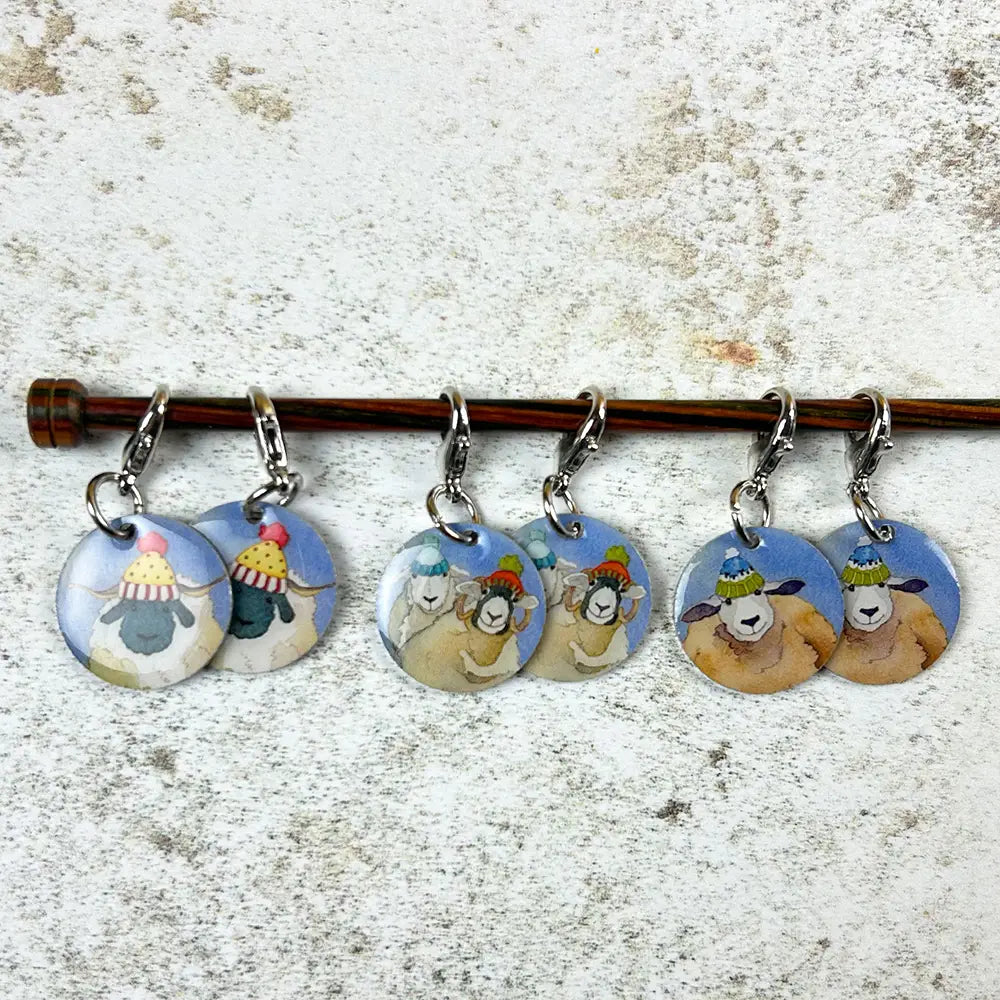 Emma Ball Happy Sheep Stitch Markers (Knit and Crochet)