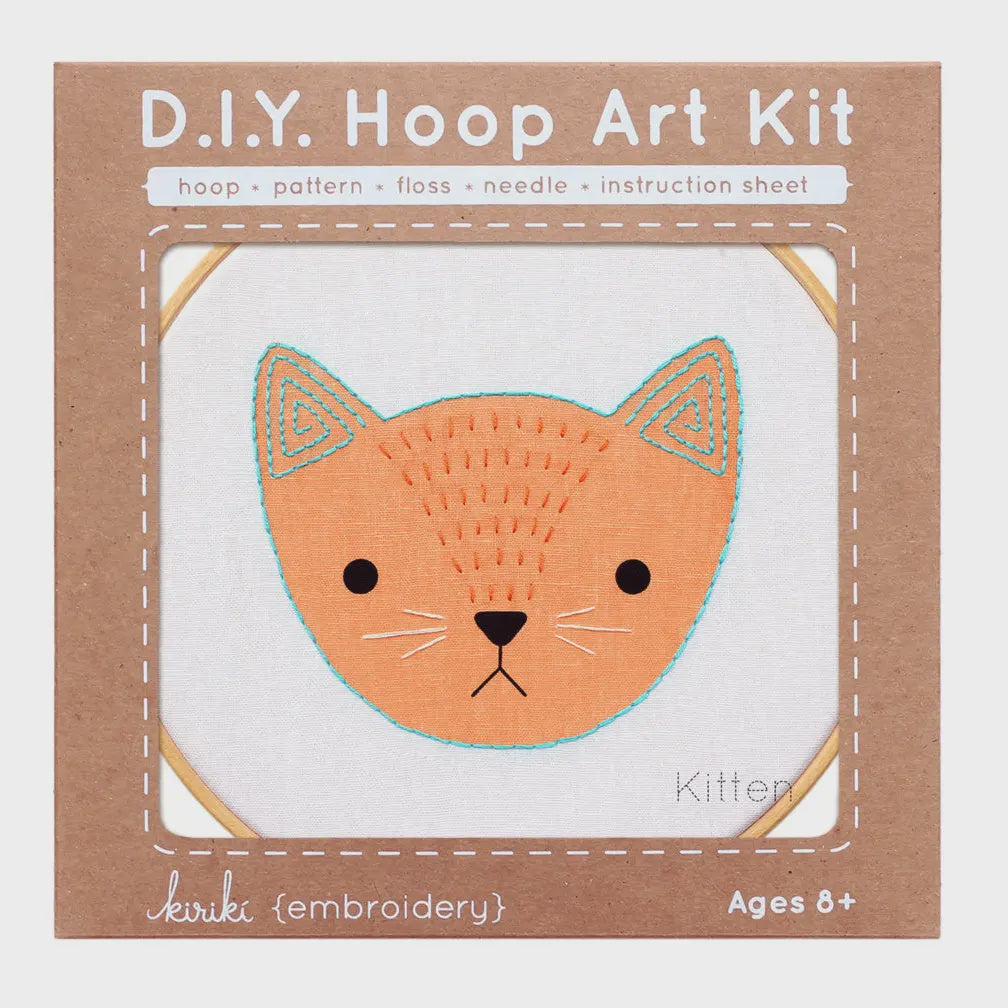 Kitten Beginner DIY Hoop Art Kit