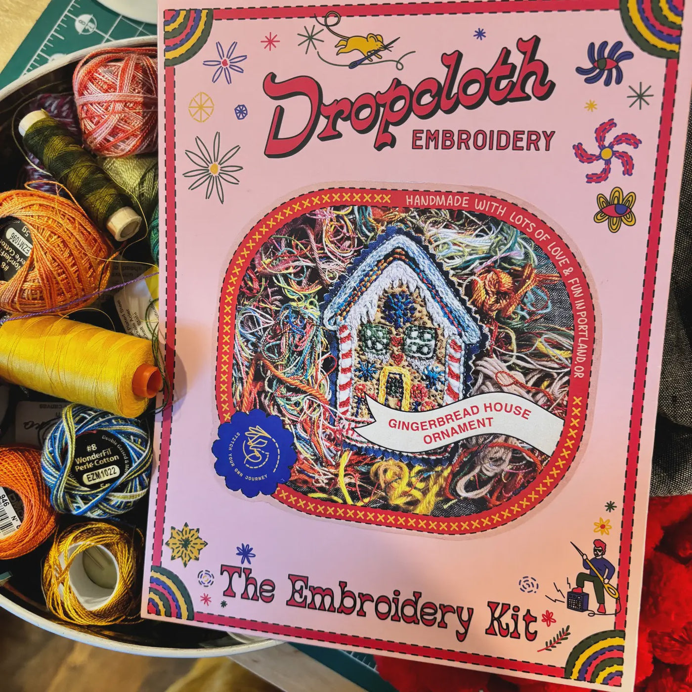 Gingerbread Houses Embroidery Kit
