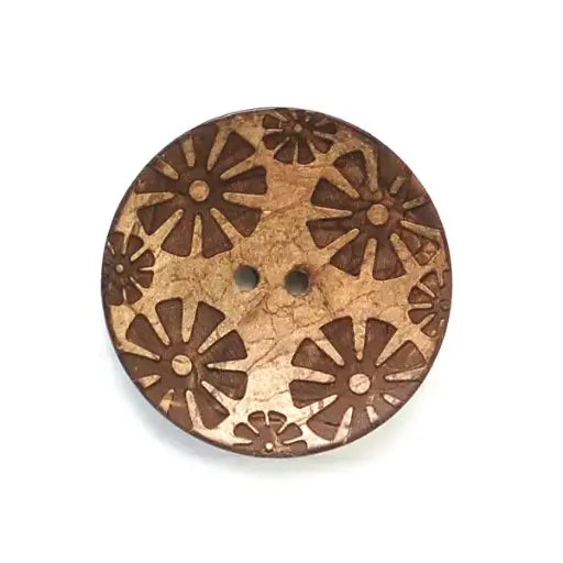 Coconut Flower Power Buttons (40mm)