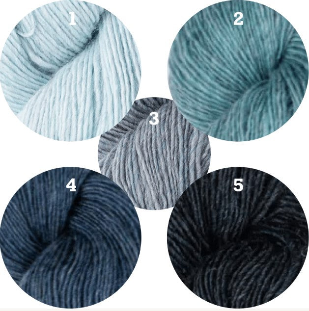 Glittering Snowscape Shawl Kit (Thermal Spring/Spring Ice/Morning Frost/October Sky/Midnight Sea)