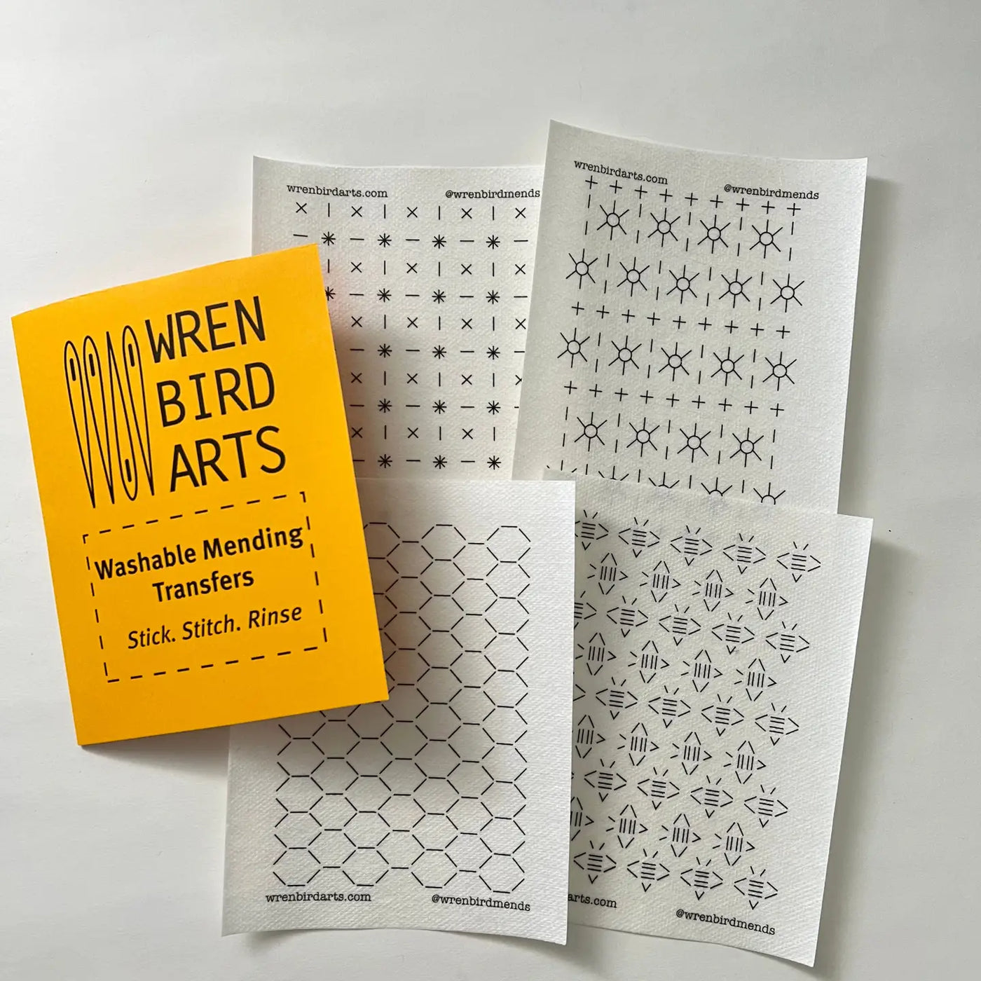 Wren Bird Arts Washable Mending Transfers