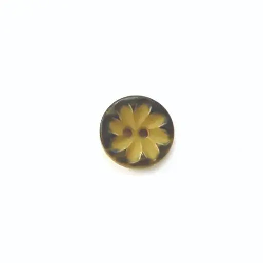 Plastic Groovy Flower Buttons (15mm)