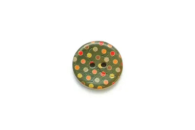 Coconut Polka Dot Buttons (23mm)